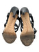 Manolo Blahnik Shoe Size 38 Black Leather cage Buckles Mid Heel Sandals Black / 38
