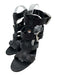 Manolo Blahnik Shoe Size 38 Black Leather cage Buckles Mid Heel Sandals Black / 38