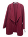 Elie Tahari Size Large Merlot Red Wool Long Sleeve Open Front Pockets Coat Merlot Red / Large