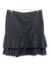 Ralph Lauren Purple Label Size 8 Black Cotton Zip Fly Tiered Ruffle Skirt Black / 8