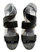Jimmy Choo Shoe Size 39.5 Black & Beige Leather Folded Detail Sandals Black & Beige / 39.5