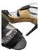 Jimmy Choo Shoe Size 39.5 Black & Beige Leather Folded Detail Sandals Black & Beige / 39.5