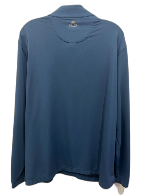 Peter Millar Size XL Blue Polyester Solid Quarter Zip Men's Jacket Blue / XL