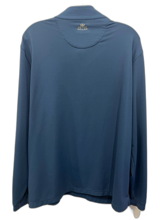 Peter Millar Size XL Blue Polyester Solid Quarter Zip Men's Jacket Blue / XL