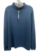 Peter Millar Size XL Blue Polyester Solid Quarter Zip Men's Jacket Blue / XL