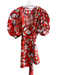 Hunter Bell Size M Orange Cotton Wrap Puff 1/2 Sleeve V Neck Tie Dress Orange / M