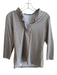 J. McLaughlin Size M Green Nylon Blend Long Sleeve Pattern V Neck Top Green / M