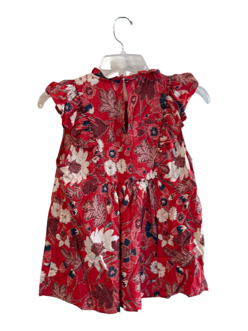 Ulla Johnson Size 4 Red Multi Cotton Blend Sleeveless Floral Print Top Red Multi / 4