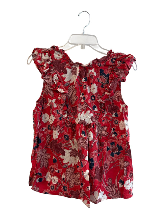 Ulla Johnson Size 4 Red Multi Cotton Blend Sleeveless Floral Print Top Red Multi / 4