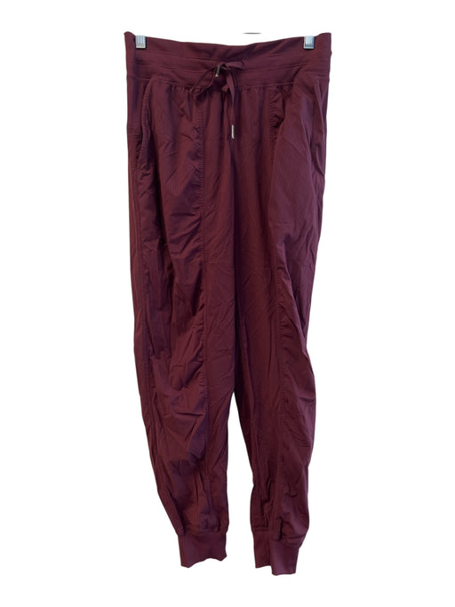 Lululemon Size Est XS Burgundy No Fabric Tag Elastic Waistband Solid Color Pants Burgundy / Est XS