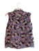 Erdem Size 8 Purple & Multi Silk Sleeveless Floral Print Ruffle Detail Top Purple & Multi / 8
