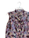 Erdem Size 8 Purple & Multi Silk Sleeveless Floral Print Ruffle Detail Top Purple & Multi / 8