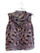 Erdem Size 8 Purple & Multi Silk Sleeveless Floral Print Ruffle Detail Top Purple & Multi / 8