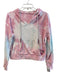 Love Shack Fancy Size S Pink & White Cotton Long Sleeve Tye Dye Hooded Sweater Pink & White / S