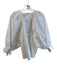 Harshman Size XS White Cotton Long Sleeve solid color Back Zip High Neck Top White / XS