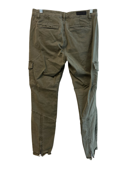 AG Size 28 Green Cotton Blend High Rise Zip Fly Cargo Pockets Skinny Ankle Jeans Green / 28