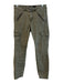 AG Size 28 Green Cotton Blend High Rise Zip Fly Cargo Pockets Skinny Ankle Jeans Green / 28