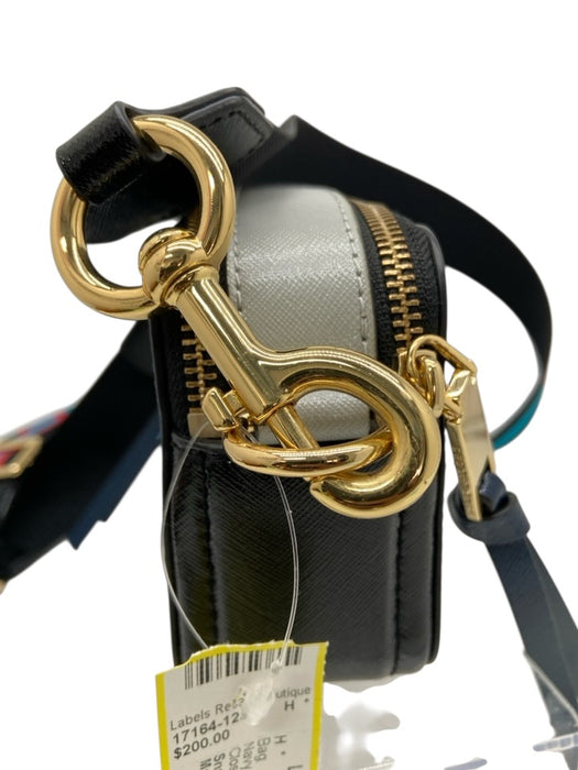 Marc Jacobs Navy, Black, Red Saffiano Leather Zip Close Colorblock Bag Navy, Black, Red / Mini