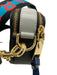 Marc Jacobs Navy, Black, Red Saffiano Leather Zip Close Colorblock Bag Navy, Black, Red / Mini