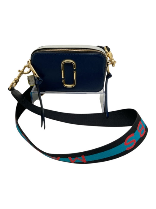 Marc Jacobs Navy, Black, Red Saffiano Leather Zip Close Colorblock Bag Navy, Black, Red / Mini