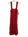 Mirth Size S Red Cotton Sleeveless Shoulder Strap pleats Maxi Dress Red / S