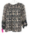 Cleobella Size XS Dark Gray & White Cotton Long Sleeve Floral Buttons Top Dark Gray & White / XS