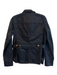 J. Crew Size XS Black 100% Cotton Open Collar Roll  Up  Cuffs Waist Bag Jacket Black / XS