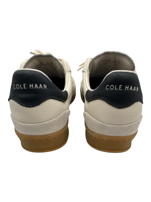 Cole Haan Shoe Size 8.5 white & grey& black Leather Lace Up Low Top Sneakers white & grey& black / 8.5