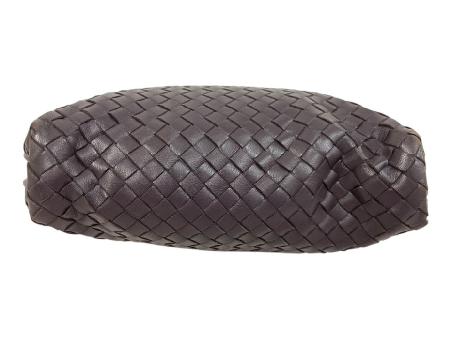Bottega Veneta Dark Purple Leather Woven Crossbody Zip closure Dustbag Inc. Bag Dark Purple / S