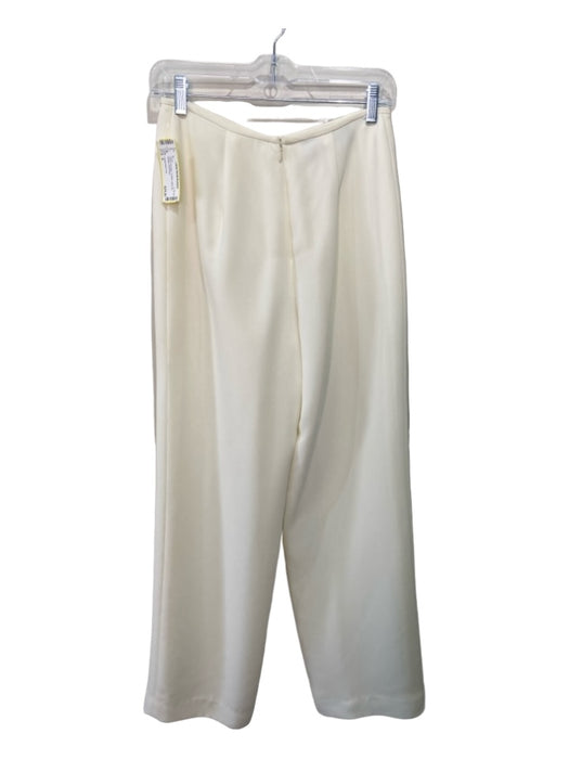 Jones New York Size 4 White Polyester Trouser Back Zip Straight Pants White / 4