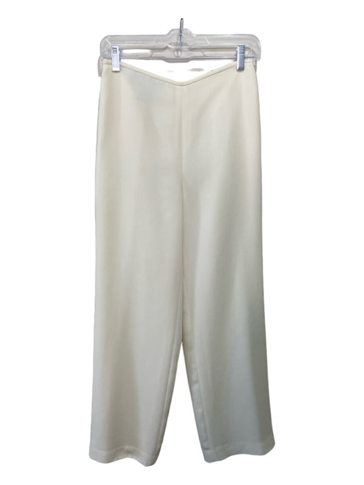 Jones New York Size 4 White Polyester Trouser Back Zip Straight Pants White / 4