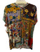 Johnny Was Size L Turquoise, Red & Multi Viscose Blend Floral Short Sleeve Top Turquoise, Red & Multi / L