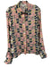 Jean Pierre Klifa Size XL Pink, Gray, Yellow Polyester Buckle Print Top Pink, Gray, Yellow / XL