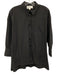 Pomander Place Size M Black Cotton Blend Long Sleeve pocket Button Down Top Black / M