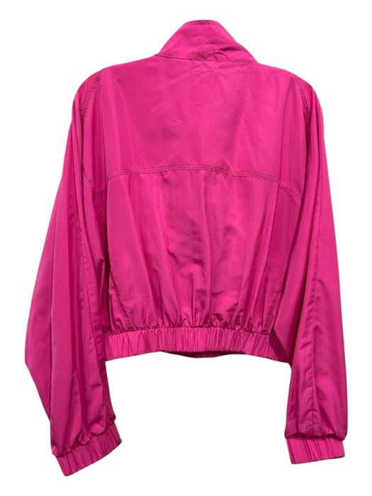 Year Of Ours Size M Pink Polyester Zip Up Pockets Cropped Athletic Jacket Pink / M