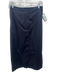 TWP Size 4 Navy Blue Cotton Zip Fly Back Slit Midi Skirt Navy Blue / 4
