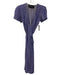 Realisation Size XS Purple Silk Short Sleeve Floral Wrap Midi Dress Purple / XS