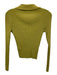Sandro Size 0 Light Green Viscose Blend Ribbed Button Front Long Sleeve Top Light Green / 0