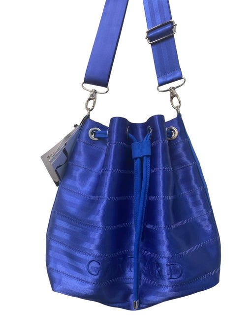 Belo For Garrard Blue SeatBelt Drawstring Silver Hardware Adjustable Bag Blue / M