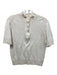 Everlane Size M Light Gray Cotton Short Sleeve Heathered 1/4 Button Sweater Light Gray / M