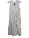 J. Crew Size 4 White Cotton Sleeveless Button Front Pockets Dress White / 4