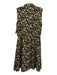 Tory Burch Size S Black & Multi Silk Sleeveless Button Detail Shirt Dress Dress Black & Multi / S