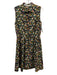 Tory Burch Size S Black & Multi Silk Sleeveless Button Detail Shirt Dress Dress Black & Multi / S