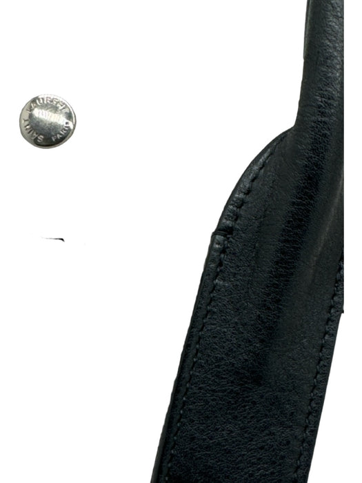 Saint Laurent Beige & Black Canvas Double Top Handle Tote Logo Bag Beige & Black / L