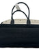 Saint Laurent Beige & Black Canvas Double Top Handle Tote Logo Bag Beige & Black / L