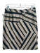 Derek Lam Size 8 Beige & Black Polyester Blend Woven Diagnal Lines Skirt Beige & Black / 8