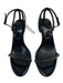 Christian Louboutin Shoe Size 38 Black Patent Leather open toe Studded Wedges Black / 38