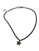 Black & Pewter Onyx Beading Star Pendant Necklace Black & Pewter