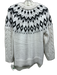 Magaschoni Size M White & Black Acrylic & Polyester Cable Knit Sweater White & Black / M