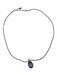 Swarovski Silver & Purple Metal Snap Closure Faceted Rhodium Plated Necklace Silver & Purple